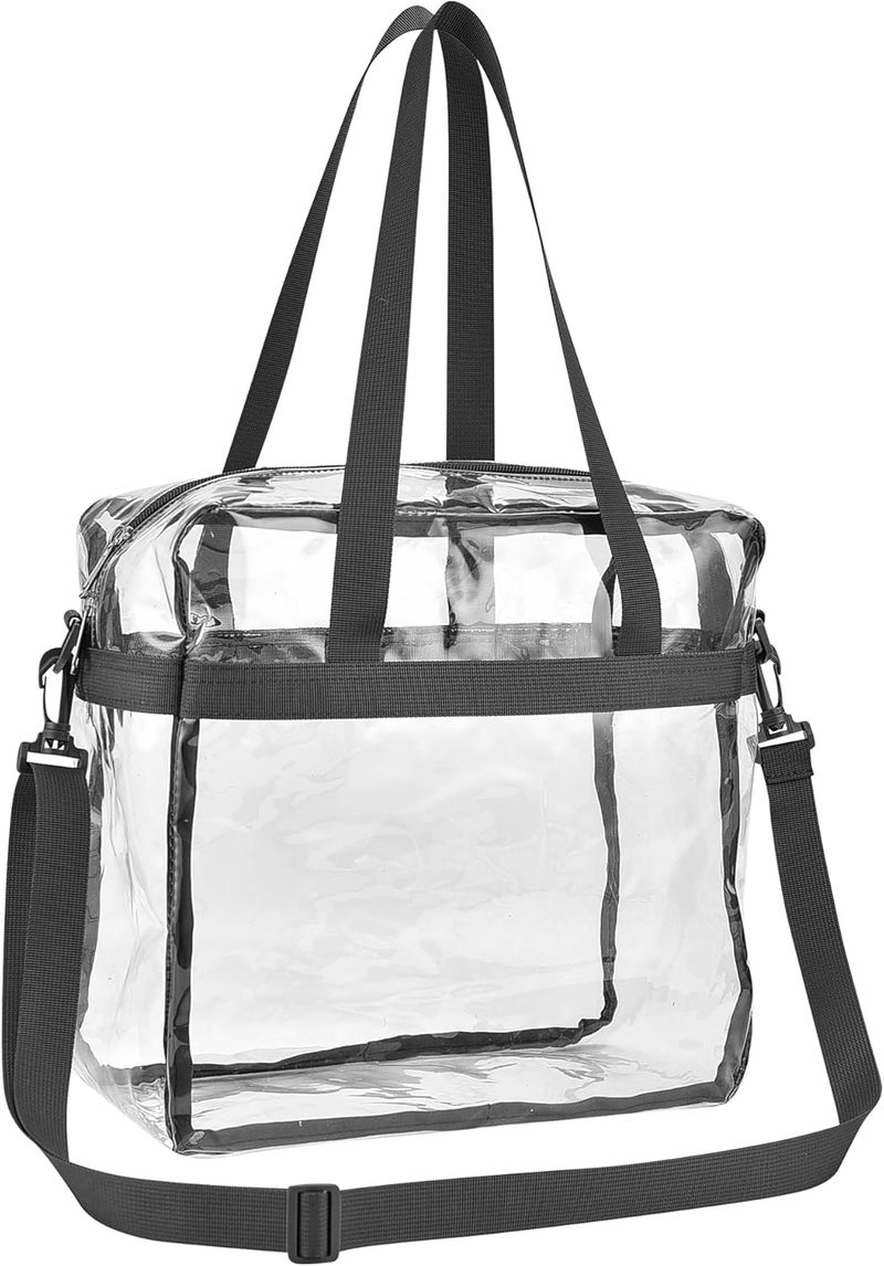 USPECLARE Clear Tote Bag for Stadium Events, 12x6x12 Transparent Stadium Bag for Work, Sports Games,Gym，Concerts - Image 3